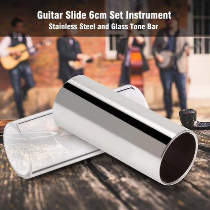 Miwayer Slider 60MM High Guitar Slide Bar Stainless Steel Metal/Glass Finger Slides Ukulele String Instruments Guitar Accessorie Beauty World Shop