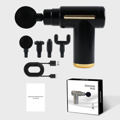 Portable Button Fascia Gun Deep Tissue Massage Mini Lightweight and Adjustable Speed Massage Equipment Suitable for the Body Beauty Fashion
