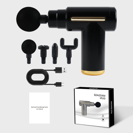 Portable Button Fascia Gun Deep Tissue Massage Mini Lightweight and Adjustable Speed Massage Equipment Suitable for the Body Beauty Fashion