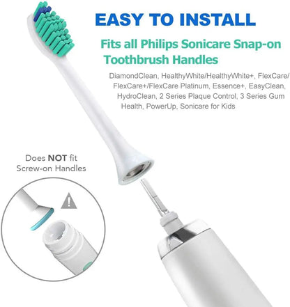 4-32pcs  Replacement Toothbrush Heads Compatible with Philips Sonicare Electric Brush Head 1100 2100 4100 4300 5100 5300 6100 Beauty World Shop