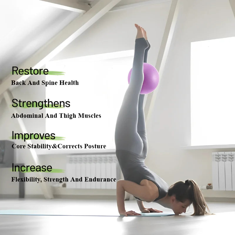 Yoga Pilates Explosion-Proof Ball Exercise Gymnastic Fitness Balance Gym Core Indoor Training Mini Balls Small Therapy Improves Beauty World Shop
