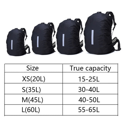 KoKossi 1Pcs 20-60L Outdoor Hiking Backpack Rain Cover Backpack Waterproof Cover Cycling Hiking Reflective Rain Cover Unisex Beauty World Shop