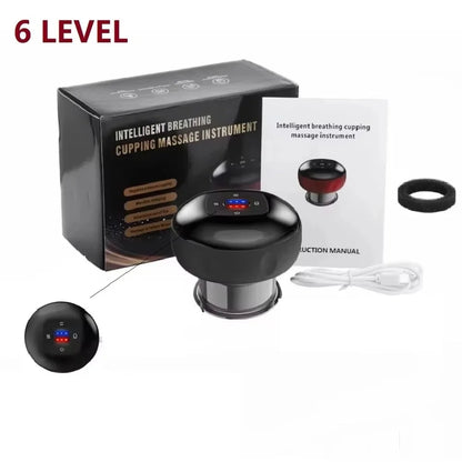 wireless Body Scraping Massage Smart 6/12 Gear Electric Vacuum Cupping Heating Suction Cup Device Back Neck Arm Massger Beauty World Shop