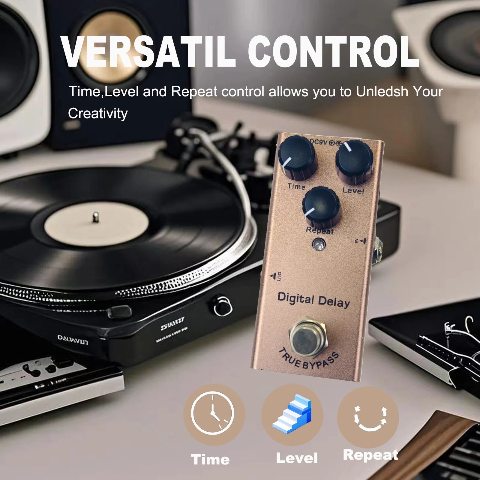 Mini Electric Guitar Effect Pedal Overdrive/Distortion Crunch/US Dream/Chorus/Vintage Phase/Digital Delay/Tremolo Beauty World Shop