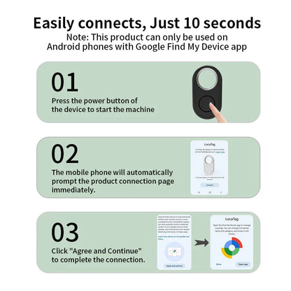 Long Distance Tracker for Samsung Device via Android Google Find Hub App Locator Finder Far Away Positioning Anti-lost Smart Tag Beauty World Shop