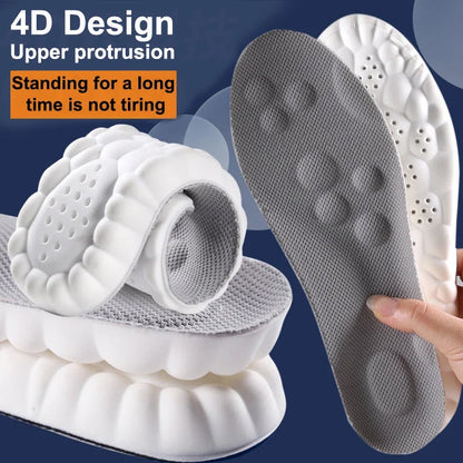 High Elasticity Latex Sport Insoles Soft Shoe Pads Arch Support Orthotic Insoles Breathable Deodorant Shock Absorption Cushion Beauty Fashion