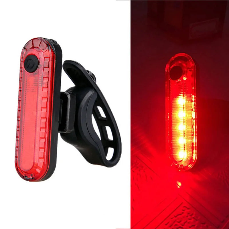 Bike Light Set Front Light with Taillight LED Rechargeable Bicycle Lights 3 Modes Headlight Easy to Install Night Cycling Lamp Beauty Fashion