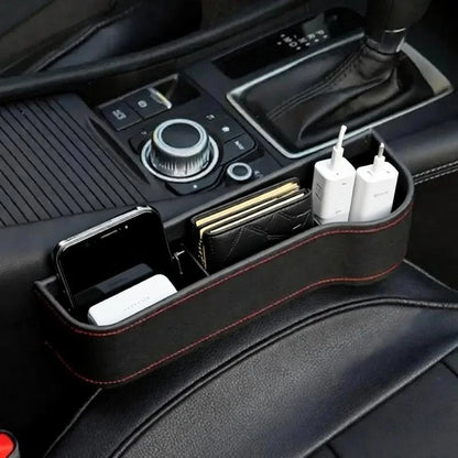 Car seat gap storage box, universal seat gap pocket organizer, fits mobile phone, keys, and cards Beauty World Shop