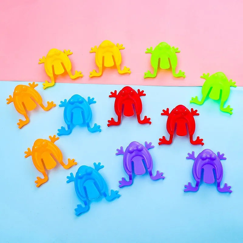 20pcs Bouncing Frog Nostalgic Toys For Children Kindergarten Educational Toy Jumping Frog Toy Christmas Gift Beauty Fashion