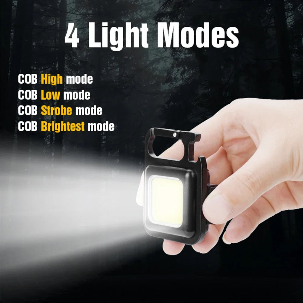Mini Flashlight Keychain Carry LED Light Work High Power Flashlights Waterproof USB Charge Hard Lamp Outdoor Lighting Highlight Beauty World Shop