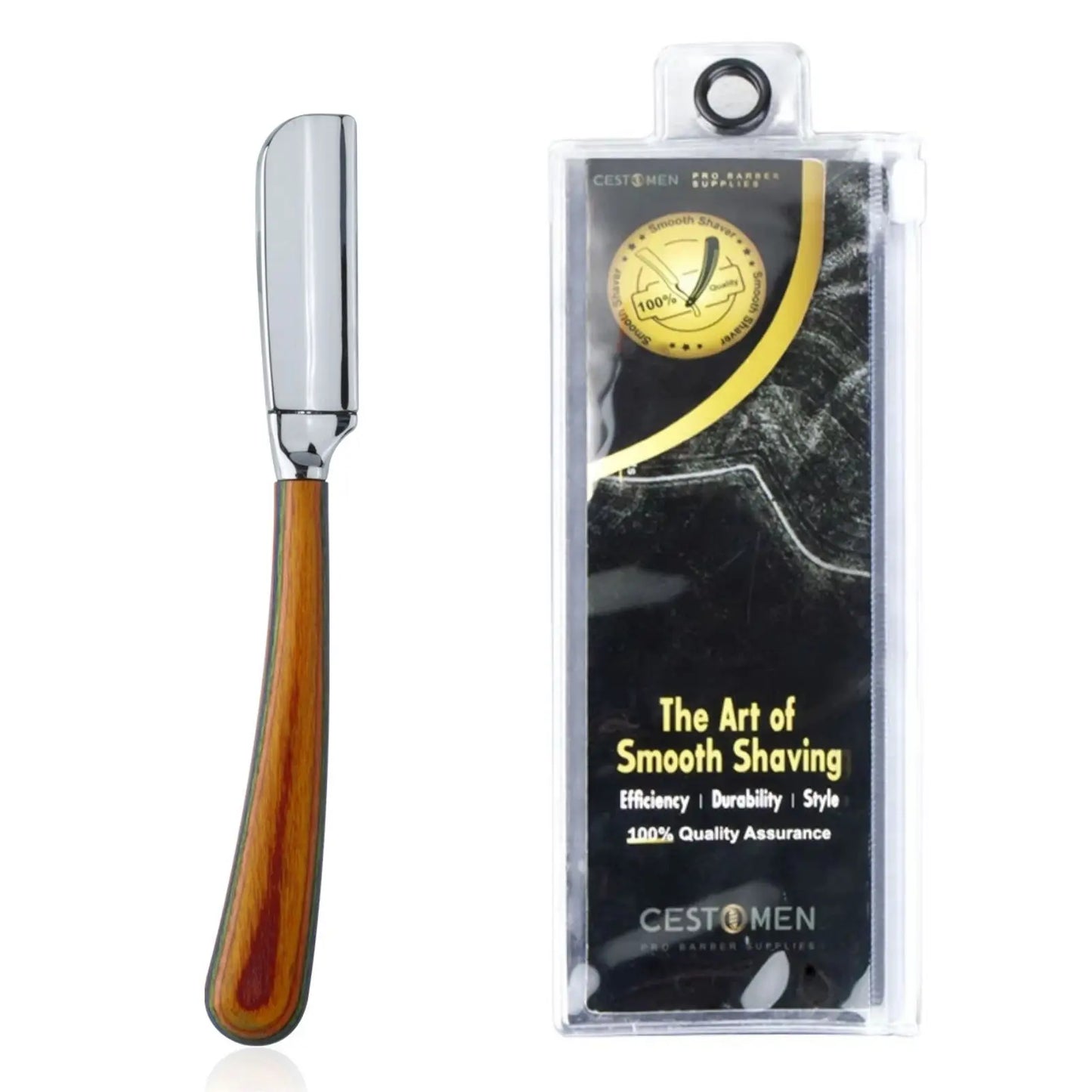 New Professional Baber Beard Straight Edge Shaving Razor Men Hair Removal Tools, Wooden Handle, Anti-Slip Grip for Home Shaving Beauty World Shop