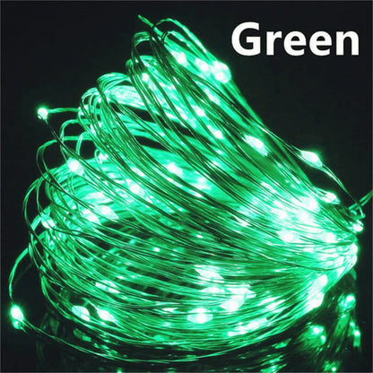 USB Led Fairy Lights Copper Wire String 20M 200LED Holiday Outdoor Lamp Garland For Christmas Tree Wedding Party Decoration Beauty World Shop