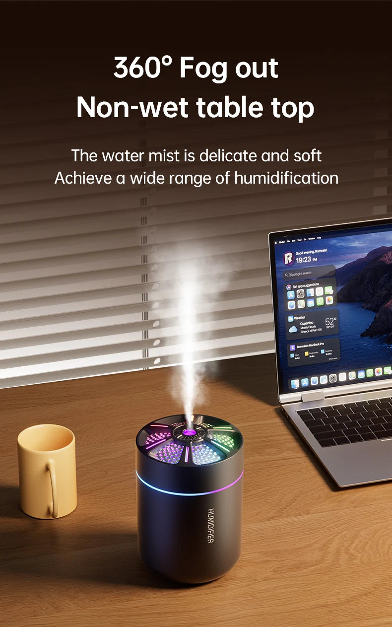 180ML mini air humidifier aromatherapy diffuser essential oil aromatherapy spray household bedroom car mounted mute humidifier Beauty World Shop