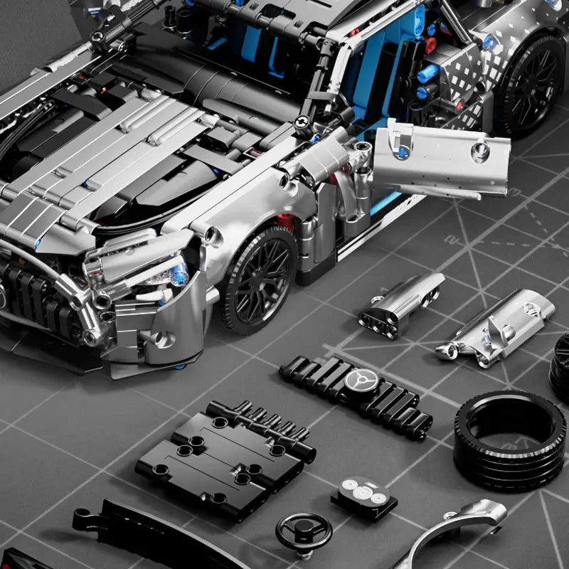 1466 PCS Racing Car Building Blocks Set, 1:14 Scale Sports Vehicle Model Kit for Adults, Toys for Boys Birthday Gifts Beauty World Shop