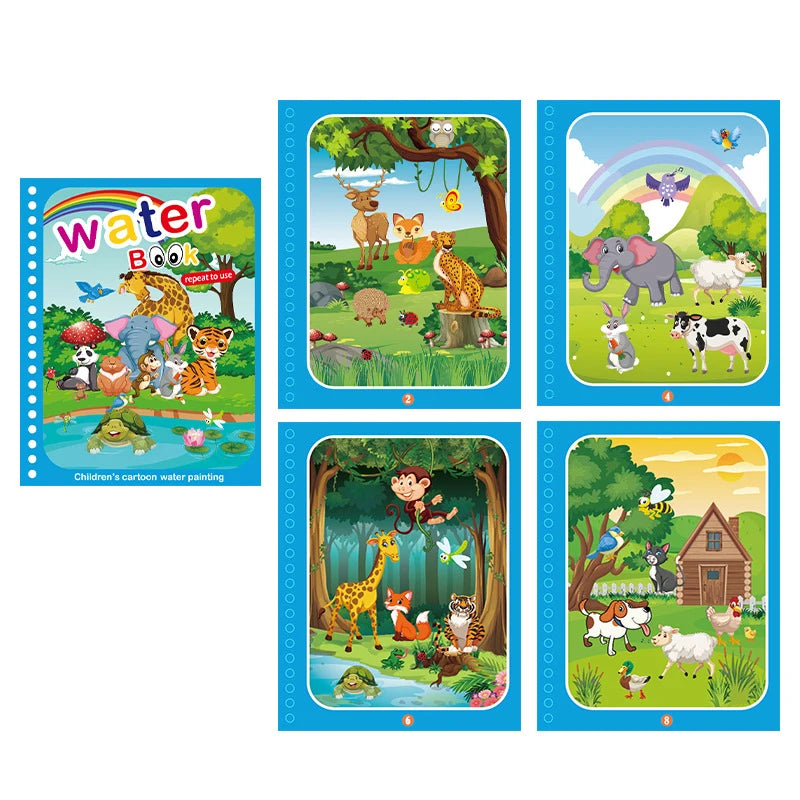 NEW Kids Magic Water Drawing Books Coloring Books Painting Toys for Kids Birthday Christmas New Year Gift for Boys and Girls Beauty Fashion