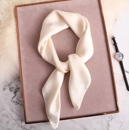 New Solid 60x60cm Square Scarf Single Imitation Silk Bright Light And Satin Performance Scarves Party Gift Beauty World Shop