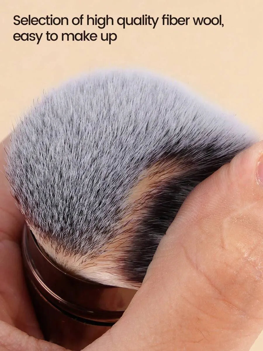 1pc Professional Face Retractable Makeup Brush,Blush Brush Foundation Brush Loose Powder Brush Synthetic Hair Ultra-Soft Doundat Beauty World Shop