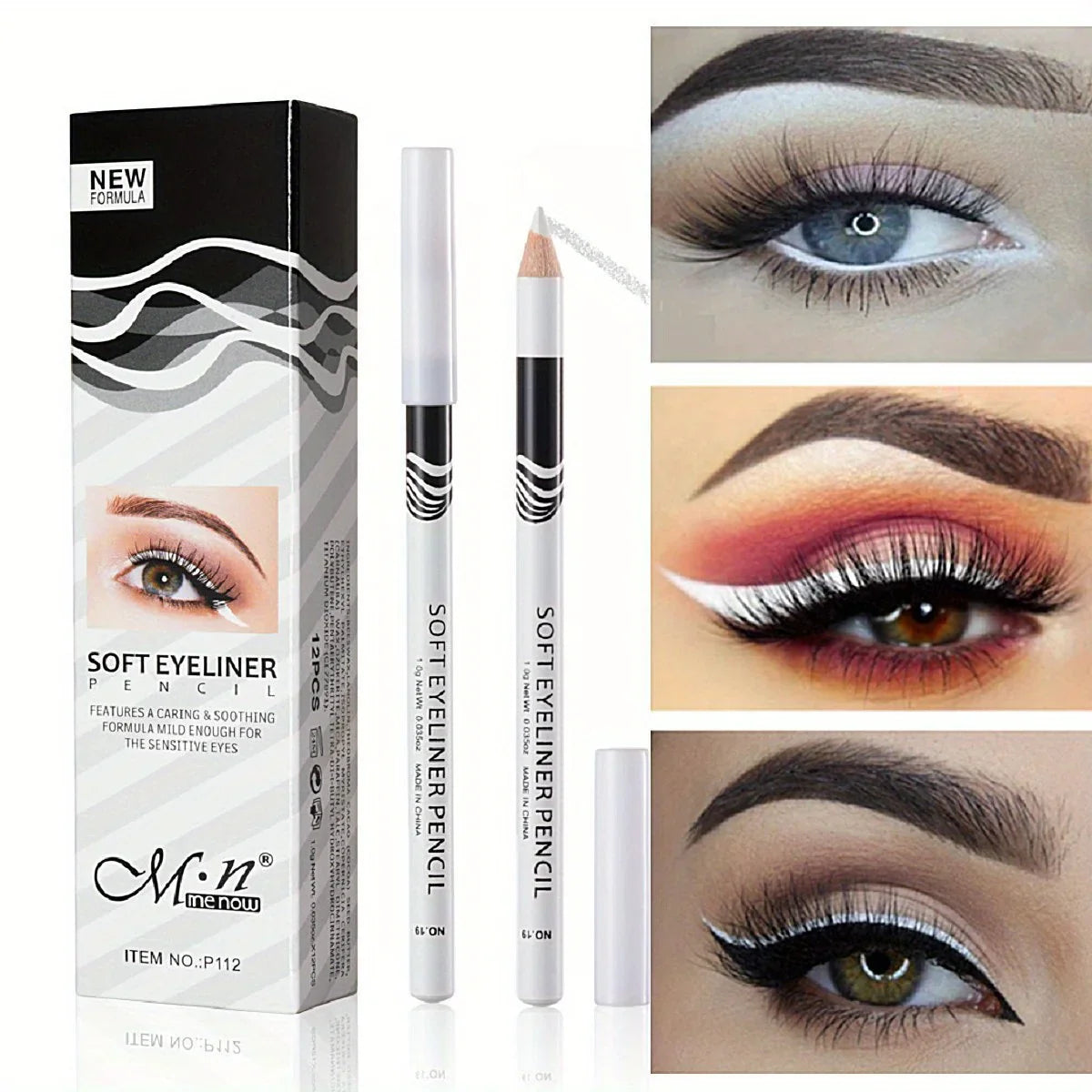 Wooden Rod White Inner Eyeliner Pen Eyelid Under Crease Pen Matte White Pen Beauty Eyeliner Easy Coloring Beauty Trend Shop