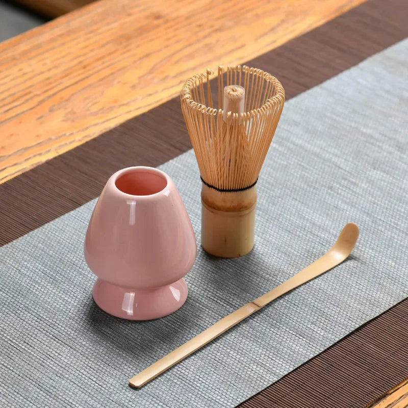 1-3Pcs Matcha Set Bamboo Whisk Teaspoon Ceramic Bowl Tranditional Tea Sets Home Tea-making Tools Accessories Birthday Gifts Home Accessories Store