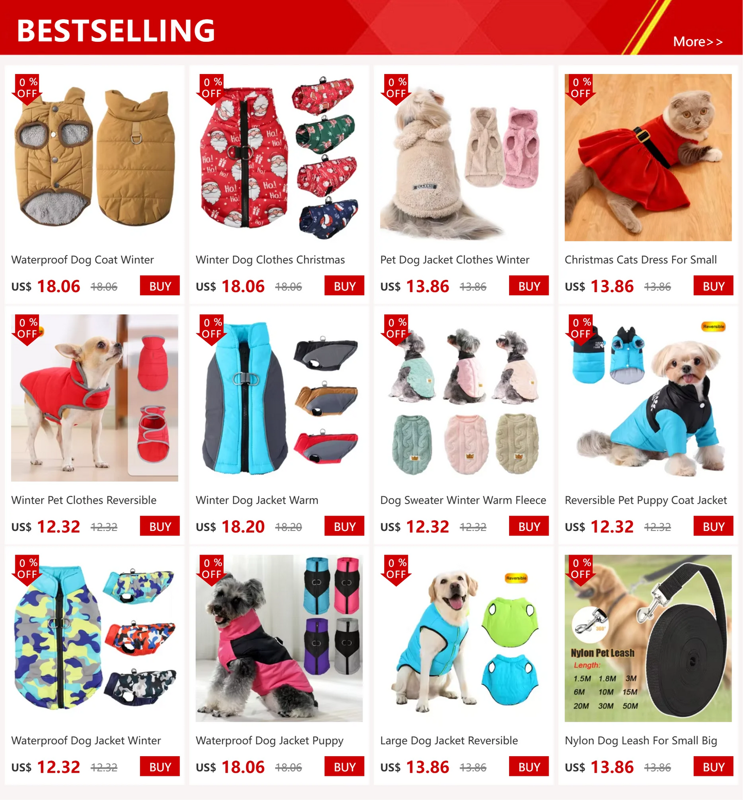Waterproof Dog Coat Winter Fleece Clothes For Small Dogs Cats Thick Puppy Jacket Pet Vest Chihuahua Yorkshire Costume Overalls Beauty World Shop