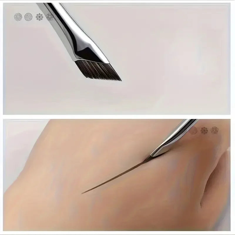 Eye Shadow Brush Ultra Thin Sickle Diagonal Makeup Brush Horizontal Silkworm Brush Eyebrow Brush Beauty World Shop