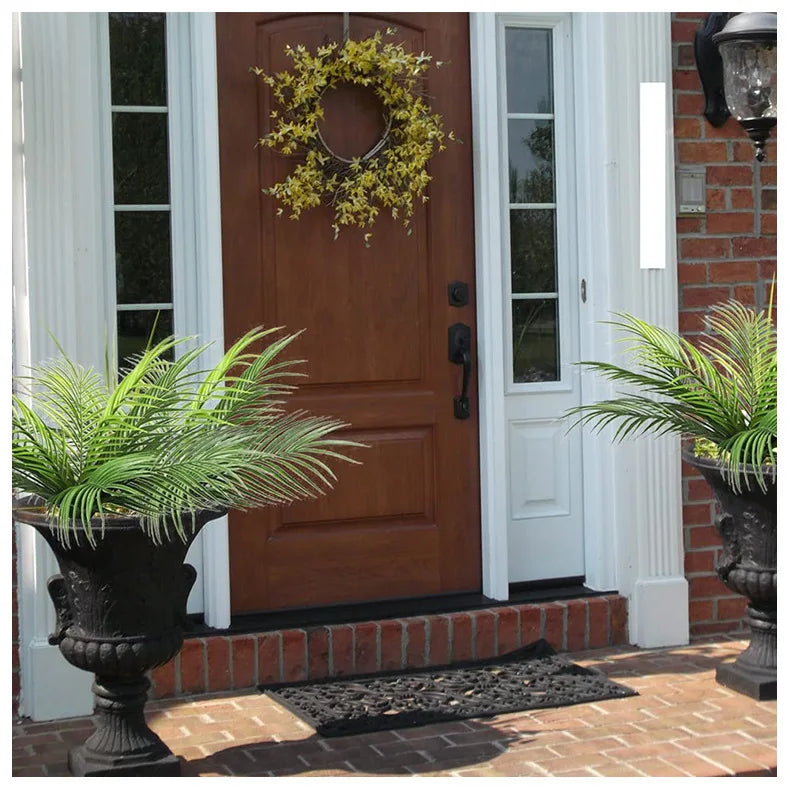 20.47in 9Leaves Artificial Tropical Plants Fake Palm Plant Branch Green Leaves for Home Garden Office Jungle Carnival Decoration Beauty World Shop