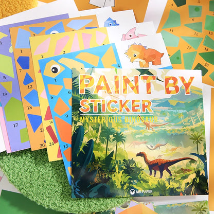 Mr Paper 12pcs/bag Sticker Book Students' Handmade 3D Geometric Collage DIY Stickers Early Educational Stickers For Journal Beauty World Shop