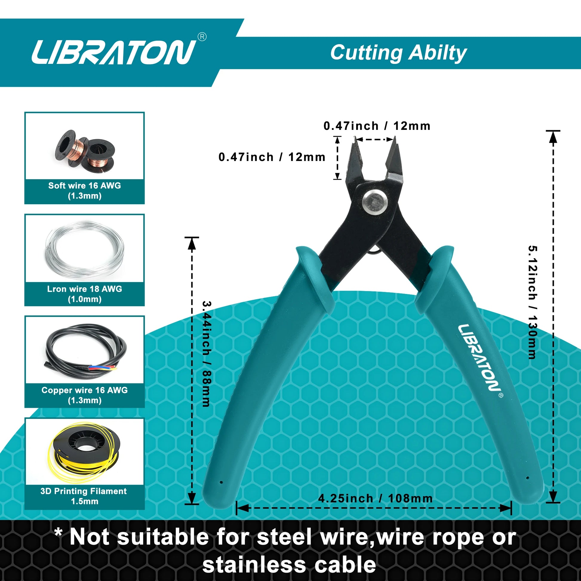 LIBRATON Micro Wire Cutter Precision Electronics Flush Cutter and Side Cutting Pliers Clean Cut for Model Jewelry Model Kits Beauty World Shop