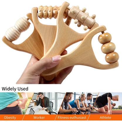 1Pcs Wooden Massage Rollers Neck Roller Massager Wooden Trigger Point Roller Massager Muscle Roller for Back face Waist Leg Arm Beauty World Shop