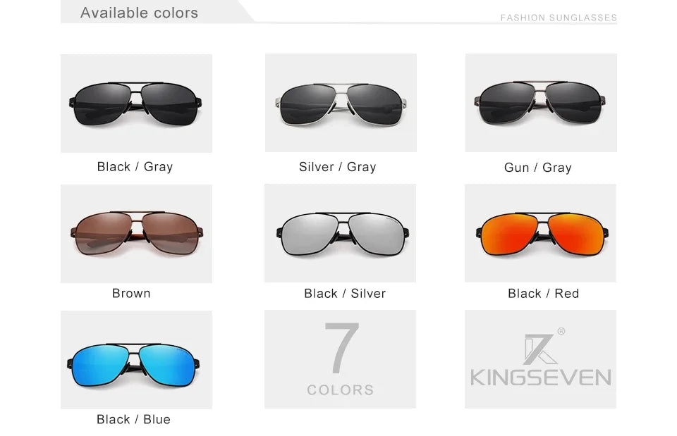 KINGSEVEN Polarized Aluminum Sunglasses Men UV400 HD Lens Pilot Eye Protection Photochromic Glasses Women Night Vision Eyewear Beauty World Shop