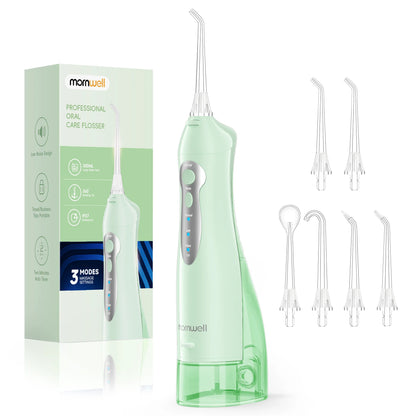 D52 Portable Cordless Water Flosser USB Rechargeable Water Jet Floss Tooth Pick 6 Jet Tip 300ml 3 Modes Teeth Clean for Travel Beauty World Shop