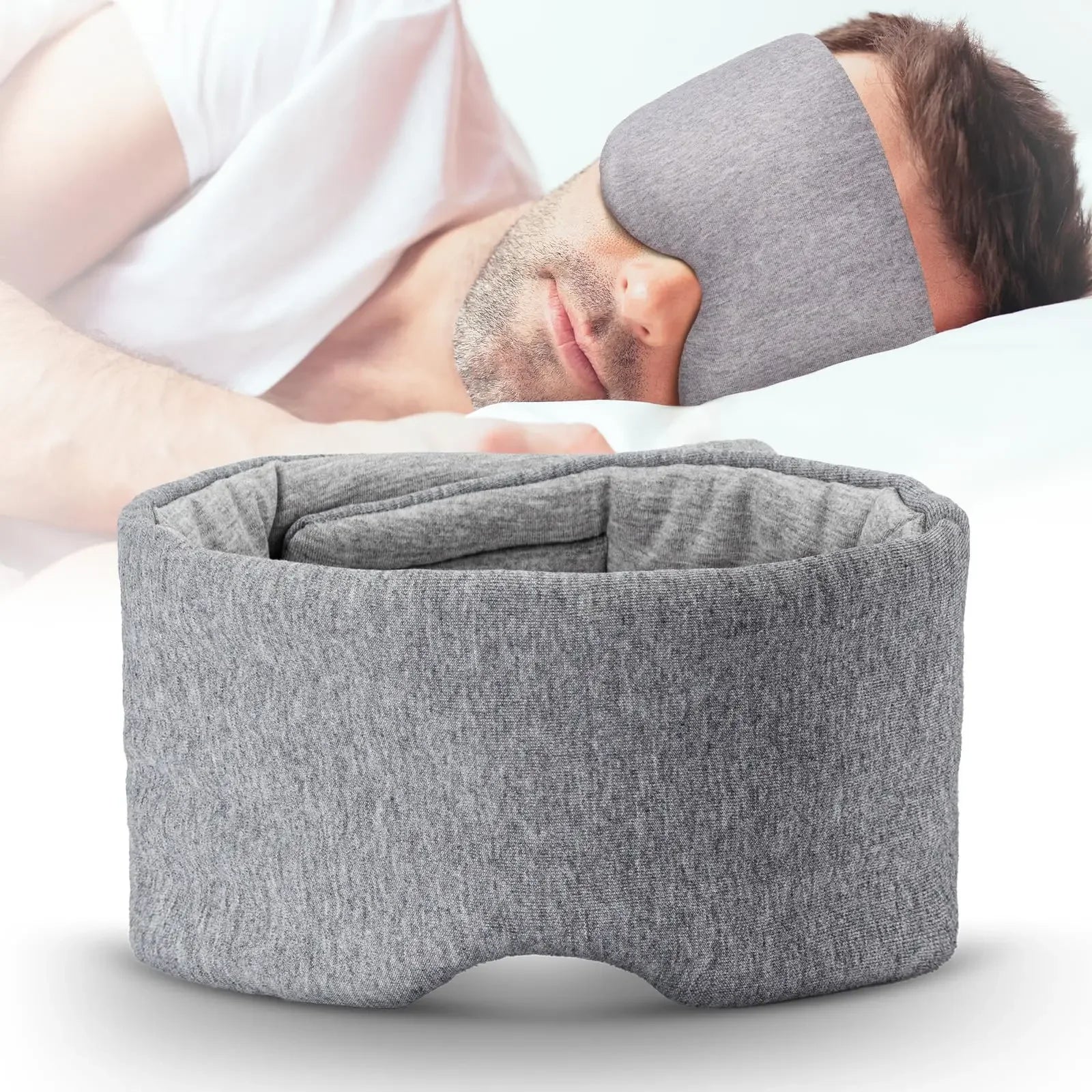 100% Handmade Cotton Sleep Mask Blackout for Side Sleeper,Soft Portable Blackout Eye Covers for Women Men Travel Eyepatch Beauty Trend Shop