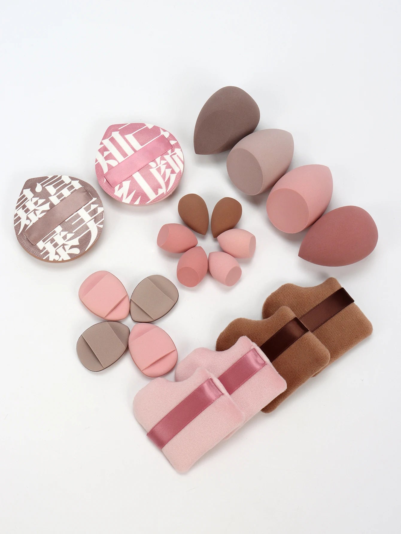 20 Pcs Pink Makeup Sponge and Makeup Puff Set Suitable for Face Cream and Powder Concealer Powder Makeup Machine Beauty World Shop