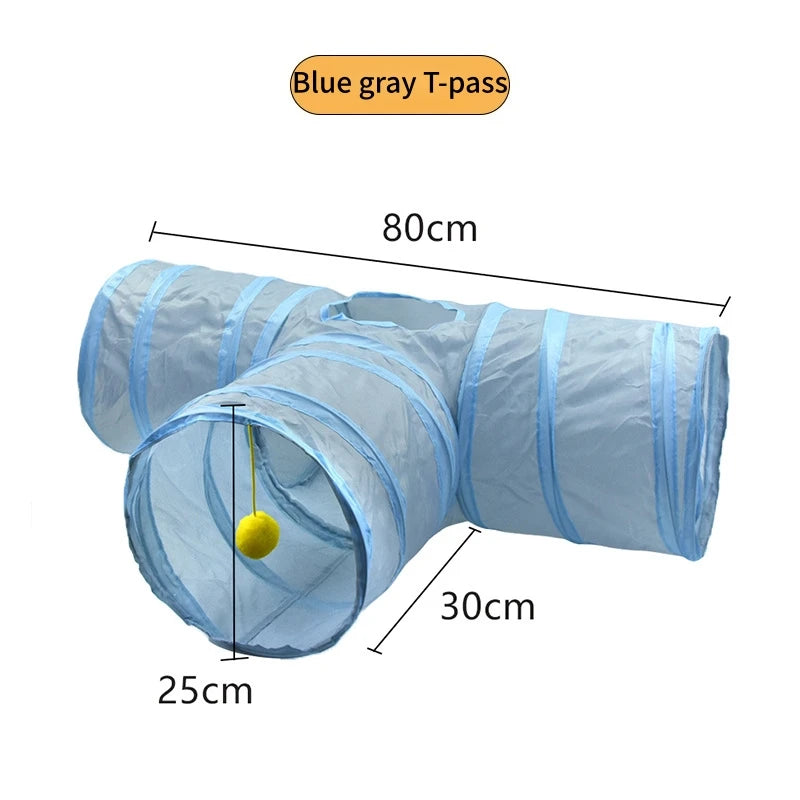 Cat Tunnel Pet Supplies Cat S T Pass Play Tunnel Foldable Cat Tunnel Cat Toy Breathable Drill Barrel for Indoor loud paper Beauty World Shop