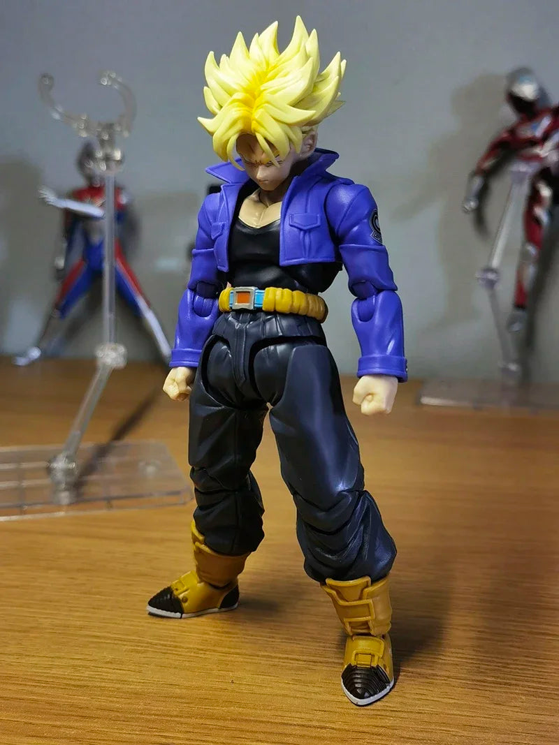 Anime Dragon Ball Z Figures Shf Super Saiyan Trunks Action Figure Collection Model 15cm Future Boy Torankusu Movable Toys Gifts Beauty World Shop