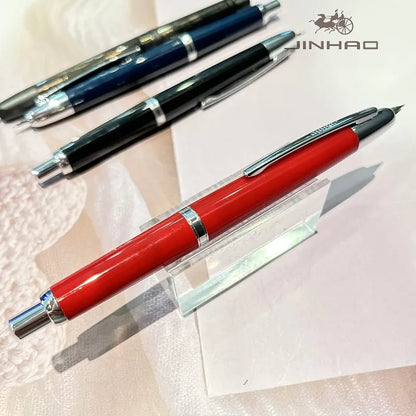 Jinhao 20 Press Retractable Fountain Pen EF/F Nib with Converter Resin Writing Gift Pen Beauty World Shop