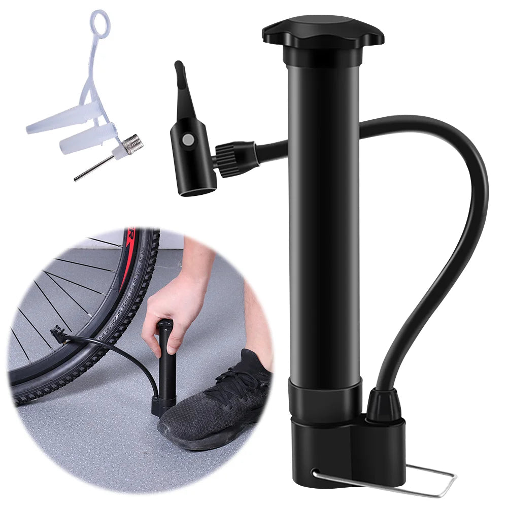 Portable Bicycle Pump Schrader Valve 80PSI Lightweight Balloon Manual Air Pump MTB Road Bike Tire Inflator Cycling Accesories Beauty Trend Shop