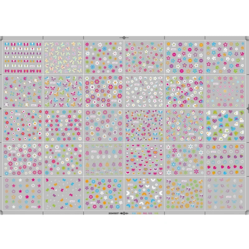 30 Sheets 3D Glow in The Dark Neon Nail Stickers - Glittery Glossy Self-Adhesive Nail Art Decorations with Butterfly, Love Heart Beauty World Shop