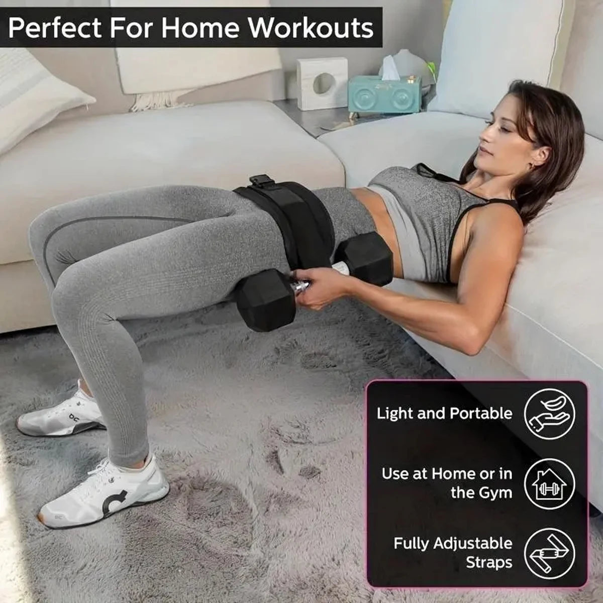Adjustable Weighted Waist Belt, for Home Workouts, Dumbbell Training & Hip Shaping, Home Gym Fitness Equipment Beauty World Shop