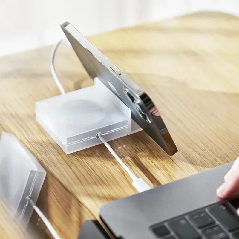Portable Transparent Cable Organizer Cord Management Usb Cable Winder Retractable Phone Holder Charger Wire Storage Protector Beauty Trend Shop