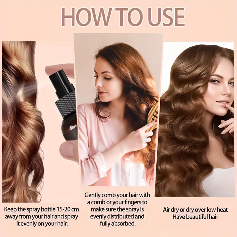GSWP Keratin Hair Spray Contains Castor Oil and Argan Oil, Quickly Absorbed, Moisturize Hair, Leave It Non-Greasy. 100ml Beauty World Shop