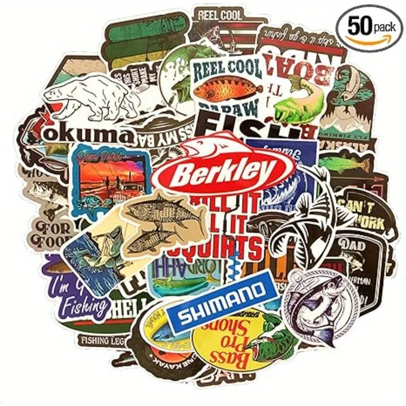 50 PVC stickers - Suitable for waterproof vinyl stickers on laptops, suitcases, etc. - Durable sun protection and high adhesion Beauty World Shop