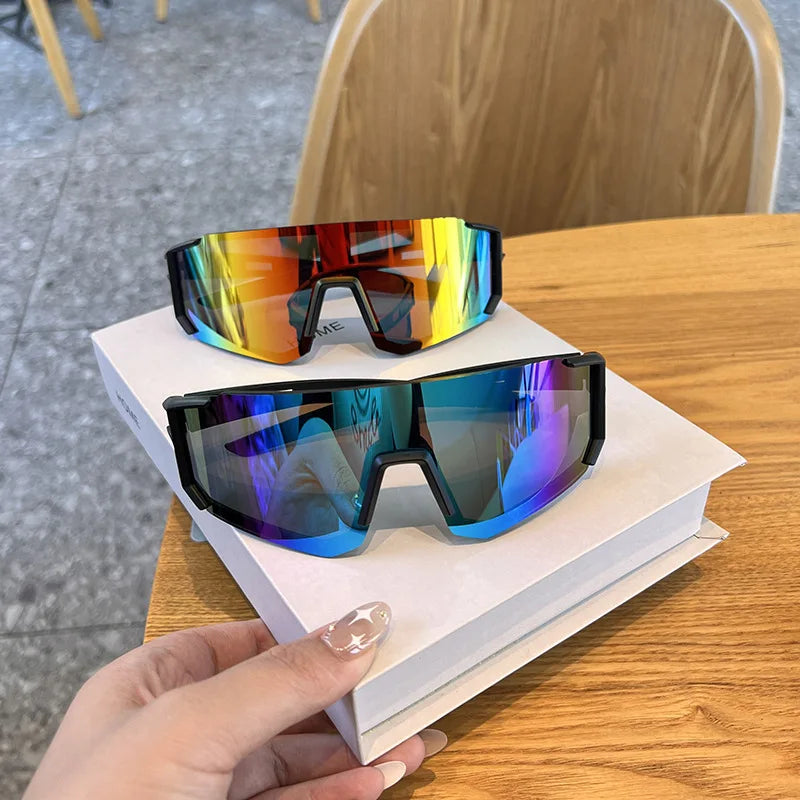 Hiking 2pcs Cycling Anti Light Glasses Men Women UV400 Sandproof Eye Protector Shades Outdoor Sports Goggle Anti Radiation Lens Beauty World Shop