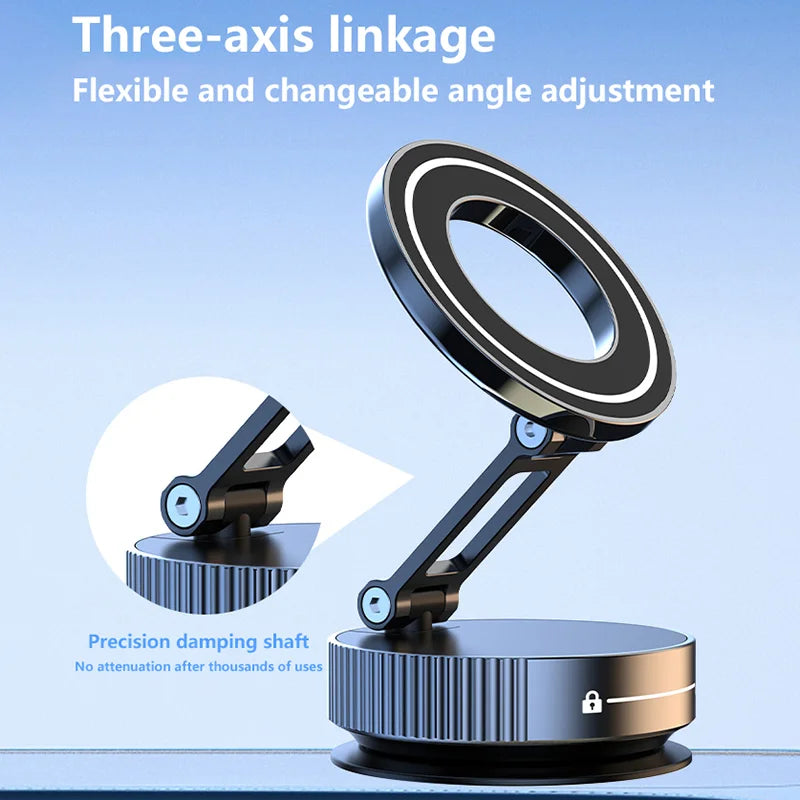 Super Strong Magnetic Phone Holder Foldable Design 360° Adjustable Vacuum Car Mount For Car Desk Bathroom Phone Holder Beauty World Shop
