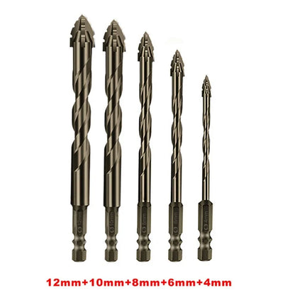 High-Four-edged serrated eccentric drill for dry drilling of ceramic tiles, glass, marble, concrete, stainless steel drill bits Beauty World Shop