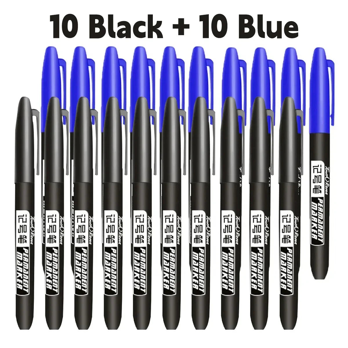 6-20PCs/Set PermanentMarker Pen Fine Point Waterproof Markers Thin Nib Crude Nib Black Blue Red Ink 1.5mm Fine Color Marker Pens Beauty World Shop
