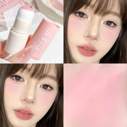 HISYI Yunrou Soft Fog Blush Stick - Energetic and Bouncy, Korean Style, Brightening, Dual-Use for Lips and Cheeks Beauty World Shop