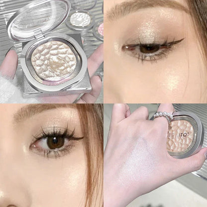 LEEINTO color-glowing high-gloss powder pearlescent powder brightens up the make-up eye shadow disc Beauty Trend Shop