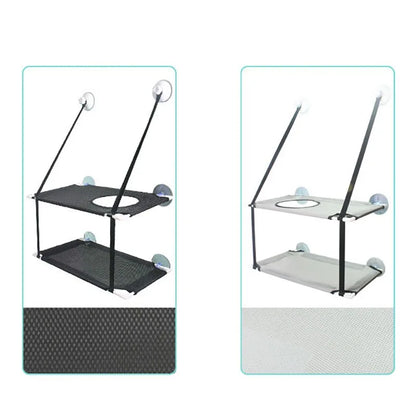 Cat Hammock Window Bed Kitten Sunny Seat Hanging Mount Beds Cat Sofa double-decker tunnels Suction Cup Wall Pet Hanging Winter Beauty World Shop