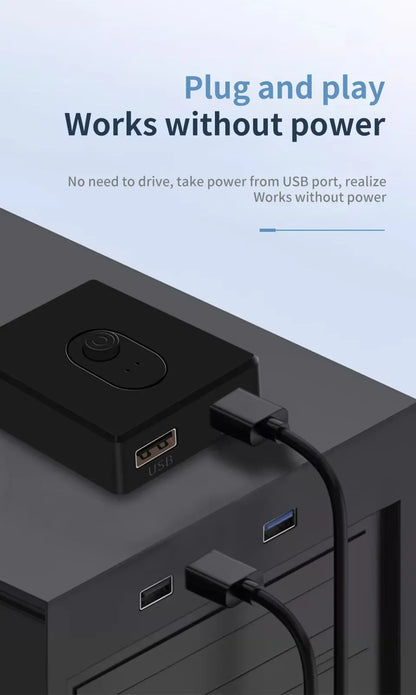 USB2.0 Switch 1x2/2x1 USB Hub Bidirectional USB3.0 Switcher USB2.0 Extender Shared Controller for PC Keyboard Mouse Printer ﻿ Beauty World Shop
